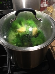 Steaming broccoli