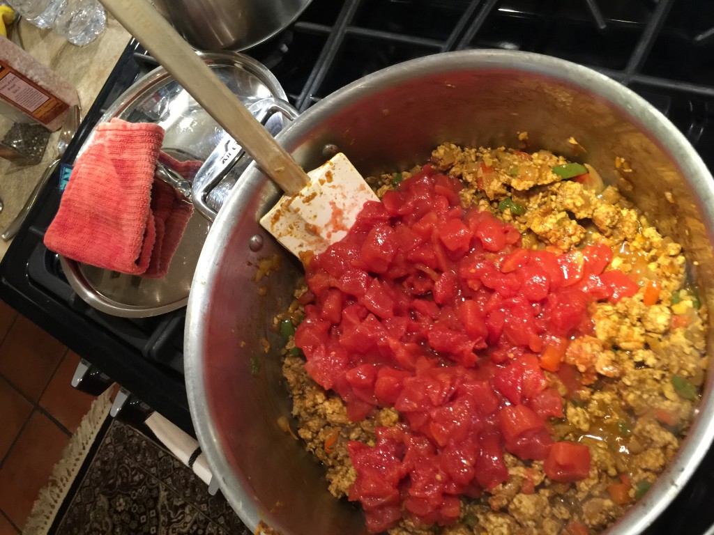 Adding Diced Tomatoes
